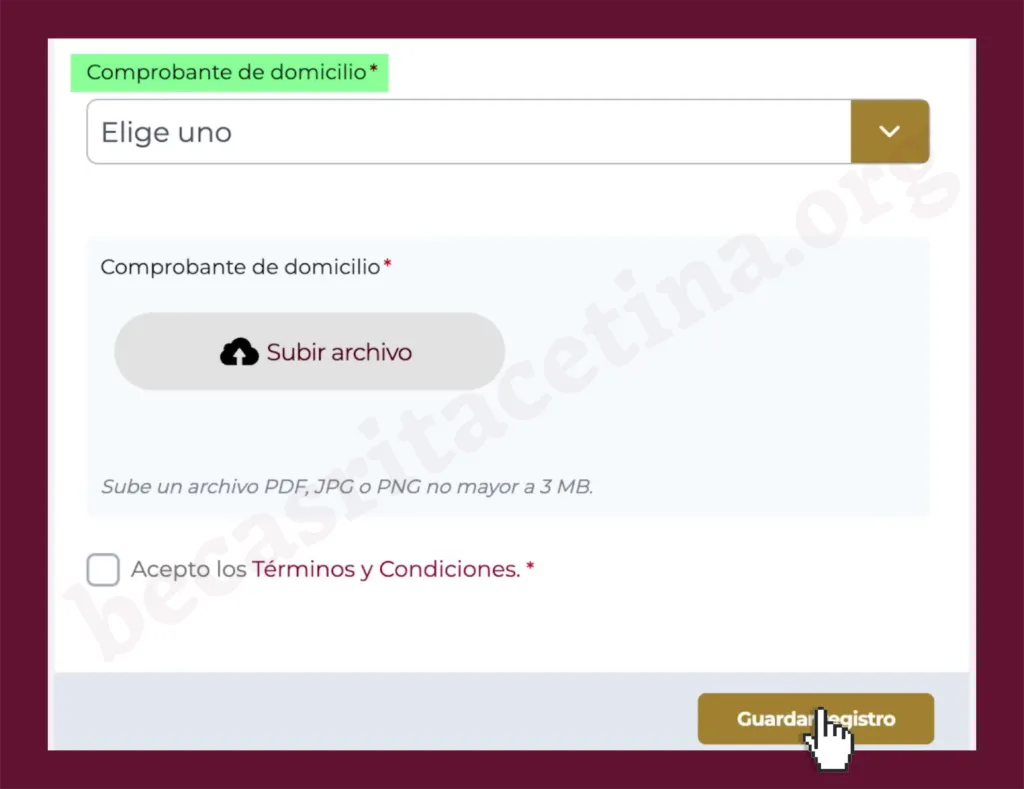 Envía tu comprobante de domicilio