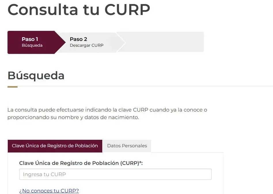 Si ya conoces tu CURP