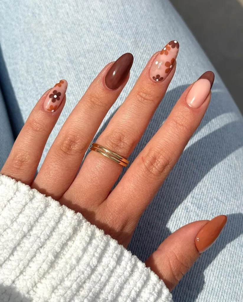French Tips + Blumen