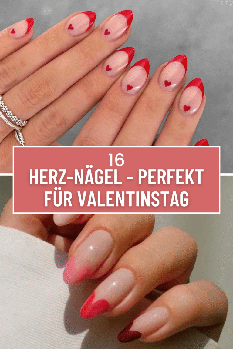 Herz-Nägel - Perfekt für Valentinstag